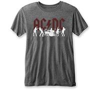 AC/DC Camiseta Silhouettes Unisex Gris Talla S