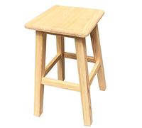 AC - Taburete de Madera Cuadrado - Deco 50 Cm - Diseño Clásico - Fabricación de Madera - Hogar y Cocina - Ideal para Cocina o Bar - Tamaño: 50 x 29,5 x 29,5 cm