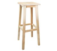 AC - Taburete de Madera Cuadrado - Deco 80 Cm - Diseño Clásico - Fabricación de Madera - Hogar y Cocina - Ideal para Cocina o Bar - Tamaño: 80 x 36,5 x 36,5 cm