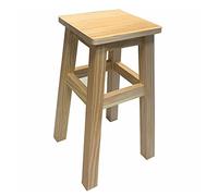 AC - Taburete de Madera Cuadrado - Nº 3 - Diseño Clásico - Fabricación de Madera - Hogar y Cocina - Ideal para Cocina o Bar - Tamaño: 48,5 x 28 x 28 cm