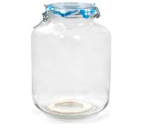 AC - Tarro hermético Modelo Primizie - Fabricación de Vidrio - Cierre metálico con Junta de Goma - Ideal para la conservación de Alimentos - Ø 15,5 x 26 cm - 4,25 litros