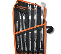 AC Tools Juego de 6 Llaves Fijas Planas Largas Dobles de 12 Caras (8-21mm) 6 piezas, Extra Largas llaves de aviación