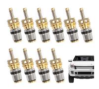 AC Valve Core, Air Conditioner Repair Kit, 10 Pieces High-Pressure Sealing Parts, Leak Prevention Set for HVAC System, Car RV Refrigerator Vehicle Maintenance Copper