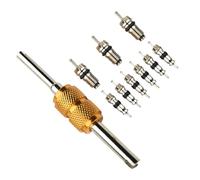 AC Valve Core Kit, Air Conditioning Repair Tool Set, 43.09x87.01 inches, Precision 10 Piece Car Replacement, Refrigeration Units, Auto Valve Cores for Home Garage Mechanic, HVAC Systems