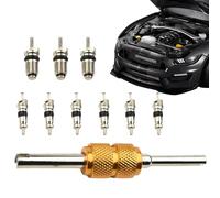 Ac Valve Core Kit - Car Air Condition Repair Tools | Air Conditioning Valve Core | Car Refrigeration Remover and Installer |Precision Set of 10 Ac Vâlve Côre Kit for Rv, Automotive, AirConditioning
