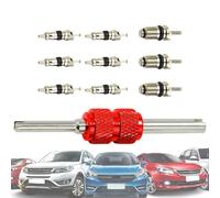 AC Valve Core Kit, Car Air Conditioning Tool Set, Precision HVAC Repair Parts, Includes 10 Replacement Cores for RV, Refrigeration, Home, Auto Maintenance, Cooling System Service