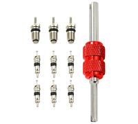 AC Valves Core Kit, Automotive AC Tools, Precision HVAC Replacement Tool for Car RV Refrigeration, Air Conditioning Valve Cores Remover and Installer Set, 10x10x10 inches