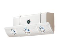 AC Vent Deflector, Adjustable Air with 3 Fans, Air Baffle Improved Airflow Control, Sturdy Ideal for Car Home Family Bedroom Living Room Offices RV Camping Outdoor Use
