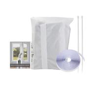 AC Window Seal Kit - 400cm Air Conditioner Vent Seal, 4 Meter Window Vent Sealing Kit with Zipper, Insulation Barrier for Portable Air Conditioner, Helps Reduce Heat Entry & Improve Cooling Efficiency
