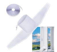 AC Window Seal,Portable Window Kit for Mobile Air Conditioner Unit and Tumble Dryer 300/400/500cm Zip Closure with Adhesive Fastener, Waterproof & Easy to Install, No Drilling Needed
