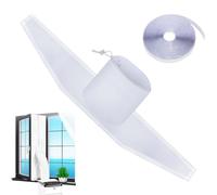 AC Window Seal,Portable Window Kit for Mobile Air Conditioner Unit and Tumble Dryer 300/400/500cm Zip Closure with Adhesive Fastener, Waterproof & Easy to Install, No Drilling Needed
