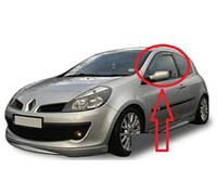 AC WOW 2X Deflectores de Aire Compatible con Renault Clio 2005 2006 2007 2008 2009 2010 2011 2012 Mk3 3-Puertas Derivabrisas protección Sol Lluvia Nieve Viento Vidrio acrílico PMMA de Primera Calidad