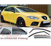 AC WOW 4 deflectores de Viento compatibles con Seat Leon Mk2 Cupra de 5 Puertas 2005 2006 2007 2008 2009 2010 2011 2012