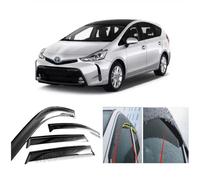 AC WOW 4 deflectores de viento compatibles con Toyota Prius+/Plus/Grand 2012 2013 2014 2015 2016 2017 2018 2019 2020 2021 vidrio acrílico tintado para puertas laterales de ventanas, lluvia, nieve