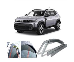 AC WOW 4x Deflectores de viento para Dacia DUSTER III 2023 2024 2025 2026, protectores de ventana lateral de cristal acrílico, protectores contra la lluvia