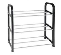 AC - Zapatero de 3 Niveles - 3 Alturas - Metal y Plástico - Estantería Multiusos - Organizador para Zapatos - Ideal para recibidor, Pasillo o Dormitorio - 42 x 40 x 19 cm - Modelo Aleatorio