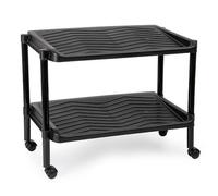 AC - Zapatero de plástico con Ruedas PLFT, 2 Niveles, 4 Pares de Zapatos, Organizador, Pasillo, Fabricado en España (Negro - 39,5 x 50,5 x 30,5 cm)