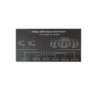 AC100V-240V Input DMX512 1 to 4 Hub Splitter 4 XLR-3 Output Distributor Power Amplif