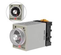 AC110 V 10S 8 Terminals Range Ajustable Delay Timer Time Relé AH3-3 con base