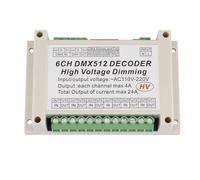 AC110V - 220V atenuación de alto voltaje 6 canales DMX512 decodificador 6 canales DMX 4A/CH decodificador de alto voltaje bombilla regulador de intensidad