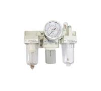 AC2000-02 AC3000-03D AC4000-04D Fuente de aire Procesador Regulador presión Compresor Filtro Válvula alivio Separador aceite triple(AC2000 02)