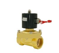 AC220V/24V, DC24V/12V G1 DN25 Válvula solenoide eléctrica de latón válvula neumática para agua, aire y gas normalmente cerrada (DC24V)