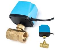 AC220V DC12V-24V Three-wire Two-control Solar Central Air Conditioning Fan Coil Electric Ball Valve(DN15,12V-24V_2WAYS)