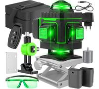 Aca. 16 líneas Construcción verde láser Nivelir 2x 2400MAH LCD LL28