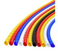 acabado de cables, Spiral Wrap Wire Sleeve Multicolor 1 Meter(14mm yellow)