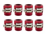 Acabados De Extremo De Manguera 8 Uds 4AN 6AN 8AN 10AN 12AN abrazadera de manguera coche radiador modificado tubo agua combustible Clip hebilla ajuste abrazaderas aceite acabado final(8Pcs AN6 Red)