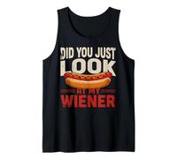 ¿Acabas de Mirar mi Broma Divertida de Perro Caliente de Wiener Camiseta sin Mangas
