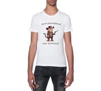 Acabas De Untar Mantequilla En Tu Última Galleta Camiseta De Manga Corta Blanca con Cuello Redondo para Hombre T-Shirt Short Sleeve White Crewneck tee For Men