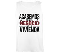 Acabemos con El Negocio Camiseta Sin Mangas Camiseta Blanca Sin Mangas para Mujer Tank Top Women's Sleeveless T-Shirt