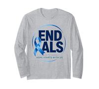 Acabemos con la ELA: Blue Awareness Ribbon aboga por una Madre Fuerte Manga Larga