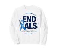 Acabemos con la ELA: Blue Awareness Ribbon aboga por una Madre Fuerte Sudadera