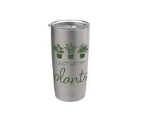 Acabo de mojar mis plantas, gracioso jardinero, lindas plantas de jardín Vaso térmico de acero inoxidable de doble pared