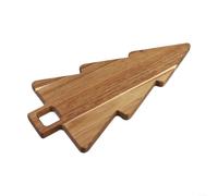Acacia - Tabla de cortar de madera de doble cara con árbol de Navidad