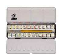 Academia 75 740 097 Airbrush City Edition - Caja de metal para acuarela, 24 x 1/2 recipientes