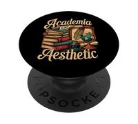 Academia Is My Aesthetic Book Lover Scholar PopSockets PopGrip Adhesivo