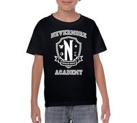 Academia Nunca Más - Camiseta niño Unisex Manga Corta (FR/ES, Edad, 11 años, Regular, Negro)