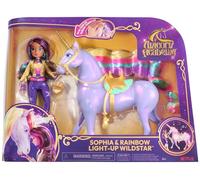 Academia Unicornio - Muñeca Sophia, Figura Interactiva Estrella 'Wildstar' con Luces y Sonidos + Accesorios - Unicornios para Niñas - Juguetes Niña 4 años +