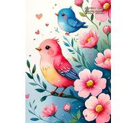 Academic Diary Page a Day a5: " Flowers " With Times, Tabs - 12 Months August to July - Small Size - Soft Cover not Spiral Bound non Ring Binder - for Uk Teacher and Kids : Men & Women.