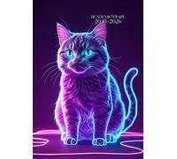 Academic Diary Week To View A5: Small - Cute Cat - With Notes Page To Do List - Horizontal Layout - Organiser July to July 13 Month - Planner Notebook - School Gift For Uk Student & Teacher: Boys and Girls - Soft Cover Non Spiral Bound - No Ringbound.