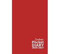 Academic Pocket Diary 2026-2027: Large Print 17 Month Weekly Planner (August 2026 - December 2027) | Small Portable Agenda for Students & Seniors | Red Cover