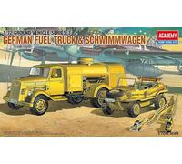 Academy 1:72 - Camión de Combustible alemán de la Segunda Guerra Mundial y Schwimwagen