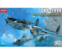 Academy #12282 P-38 Kit de modelo de plástico Lightning, escala 1/48