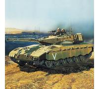 아카데미 Academy Hobby Model Kit - Tanque de batalla principal israelí 1/48 MERKAVA K48A5K con motor con cable y control remoto de 2 canales