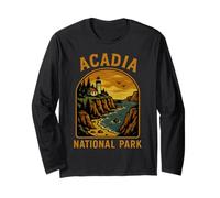 Acadia National Park Maine EST 1916 Senderismo Hombres Mujeres Niños Manga Larga
