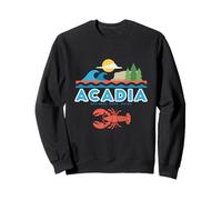 Acadia National Park Maine Lobster Iconos Minimalistas Vacaciones Sudadera