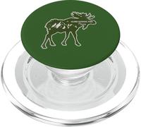 Acadia Parque Nacional Escena Dentro Un Moose Silhouette Maine PopSockets PopGrip para MagSafe